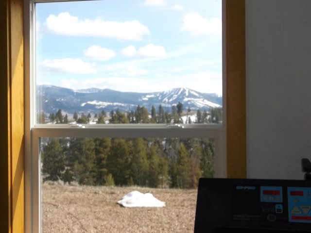View of Old Skiers Retirement Home from Treadmill